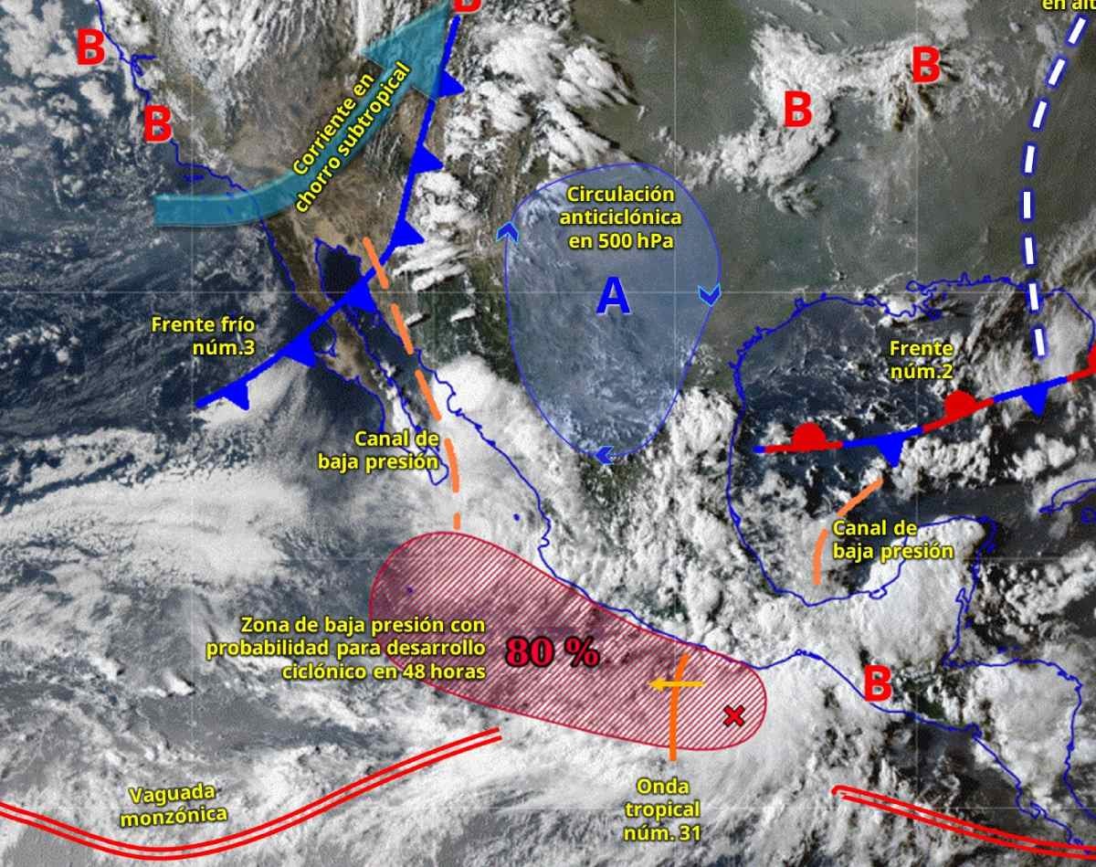 Clima en México este 11 de septiembre: Ciclón tropical provocará más lluvias en estos estados