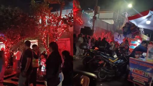 Decoración de Halloween en Lindavista se vuelve viral y genera problemas de tránsito y ruido