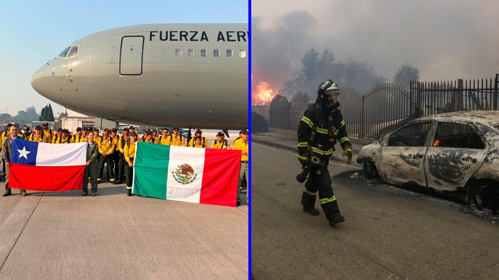 México tiende la mano a Chile y envía 145 brigadistas para enfrentar los devastadores incendios