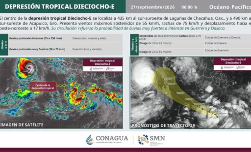 Depresión tropical 18-E: ¿Se convertirá en huracán? Esto sabemos de su trayectoria en México
